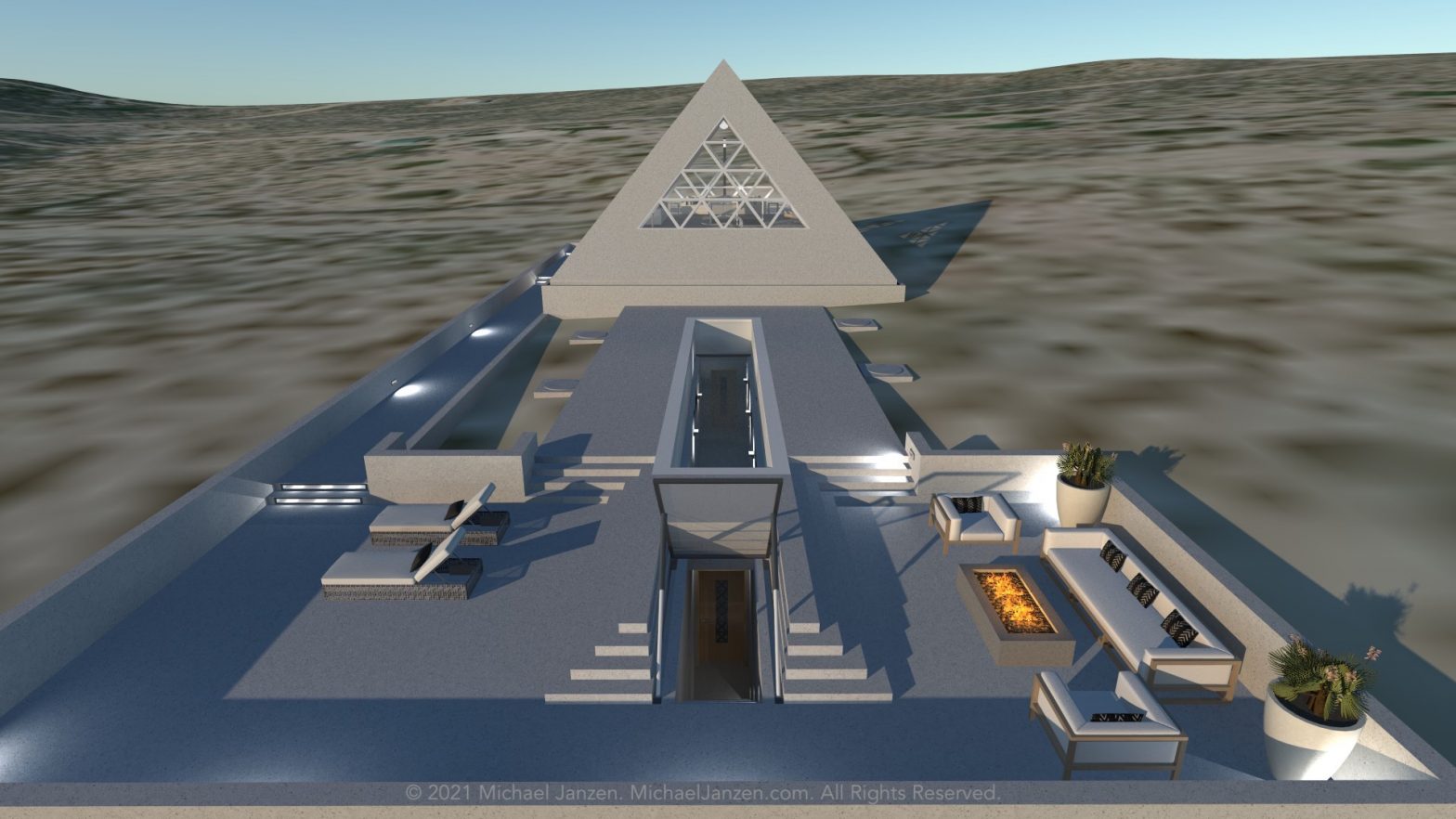 Desert Pyramid Home Concept